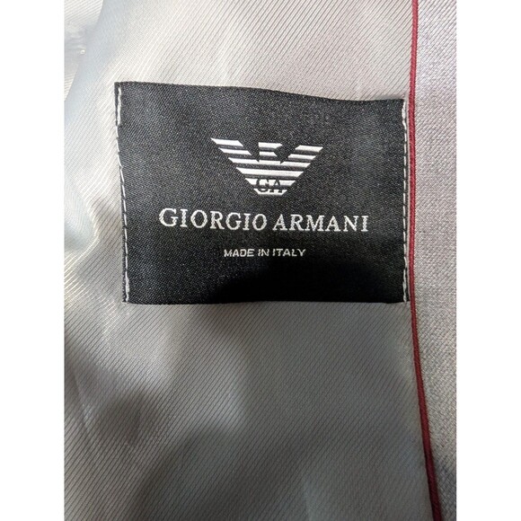 Giorgio Armani Blazer Mens Medium Gray Two Button Suit Jacket - Picture 3 of 7